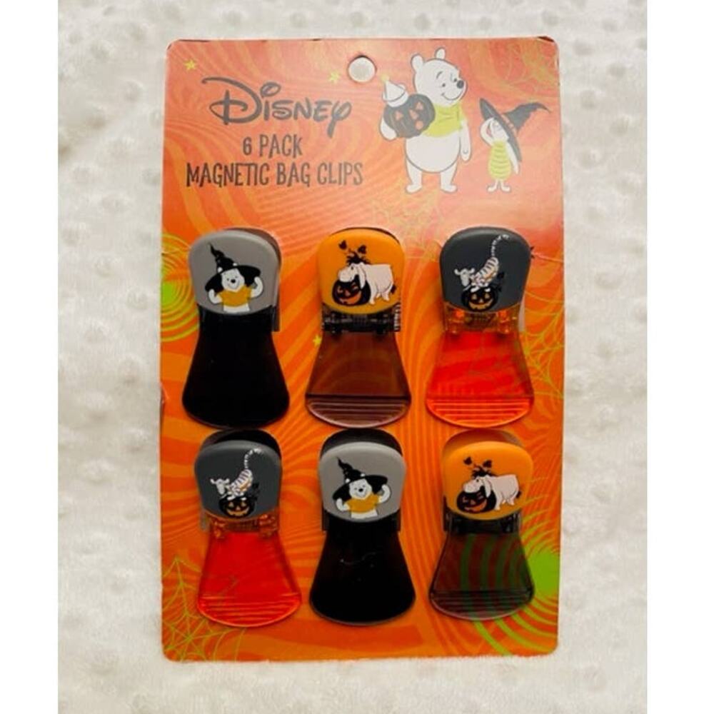 Winnie the Pooh & Friends (6pk) Halloween Magnetic Bag Clips- NIP